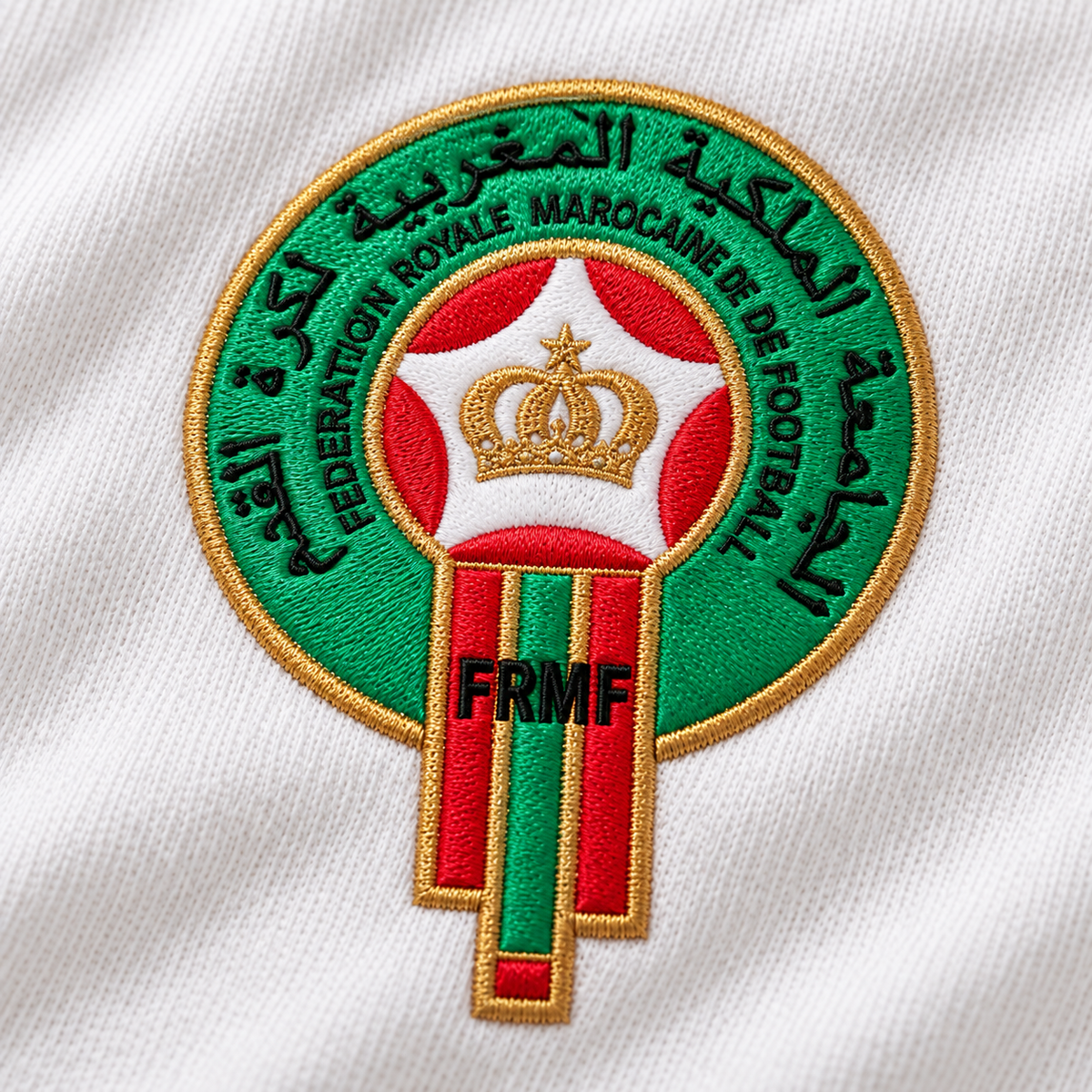 Morocco Heritage T-Shirt White - crest detail