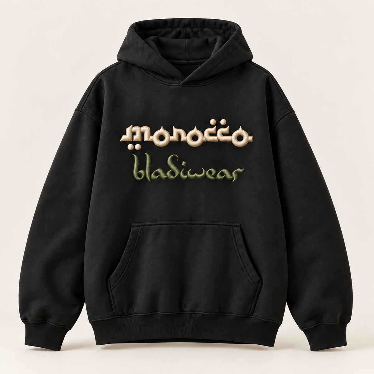 Morocco Hoodie Black - front