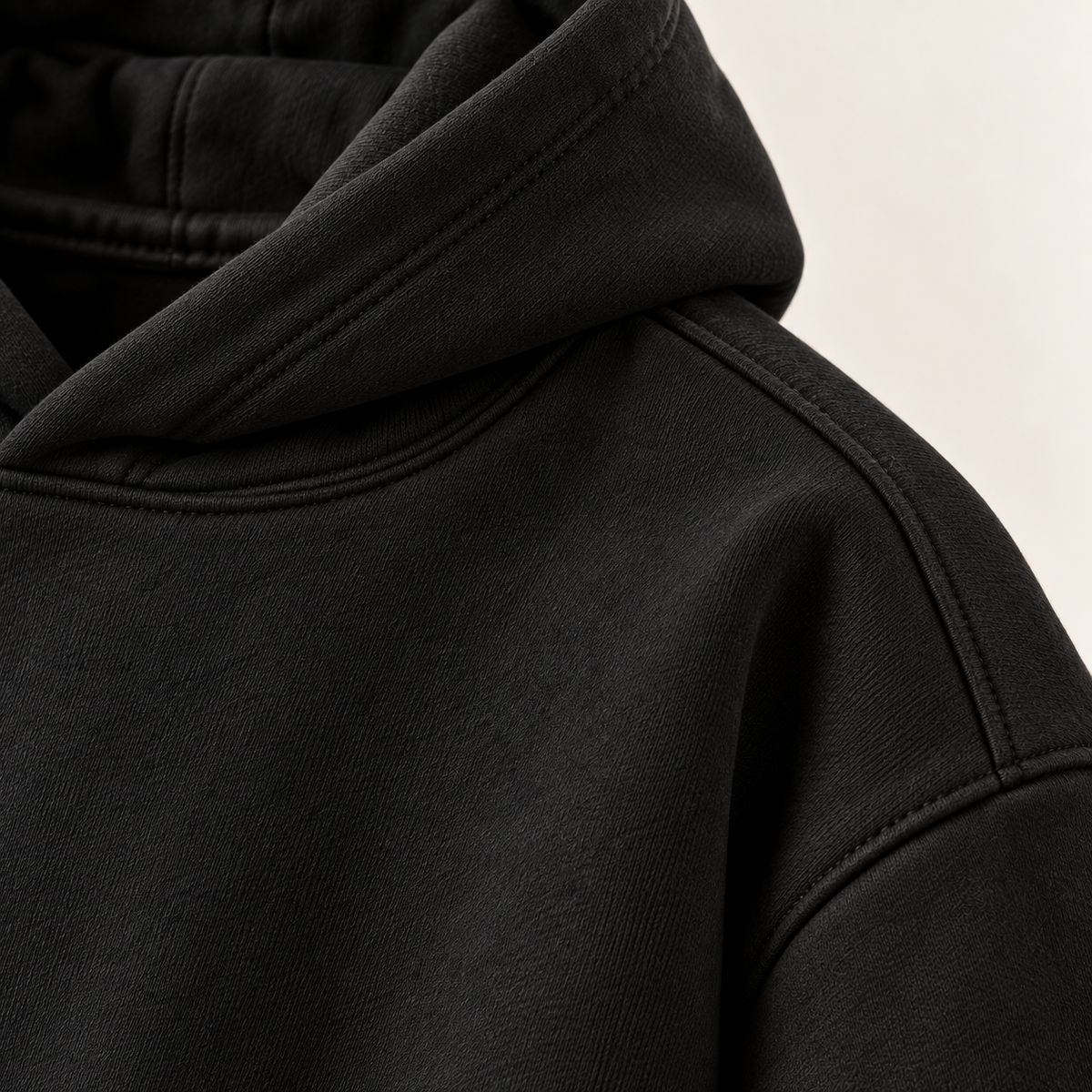 Morocco Hoodie Black - hood detail