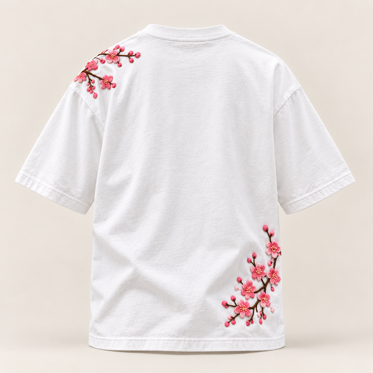 Sakura Oversized T-Shirt White - back
