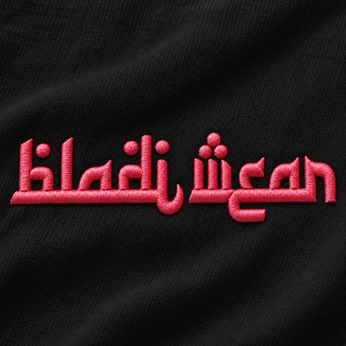 Sakura Oversized T-Shirt Black - embroidery detail